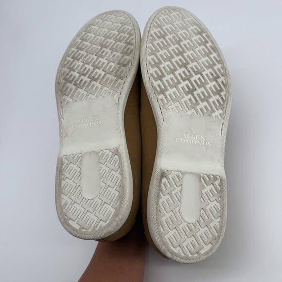 Allen Edmonds Tan Suede Slip On Payton Loafers Mens Sz 11.5 - Picture 8 of 9